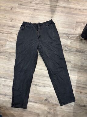 Black High-Waist Straight Leg Jeans